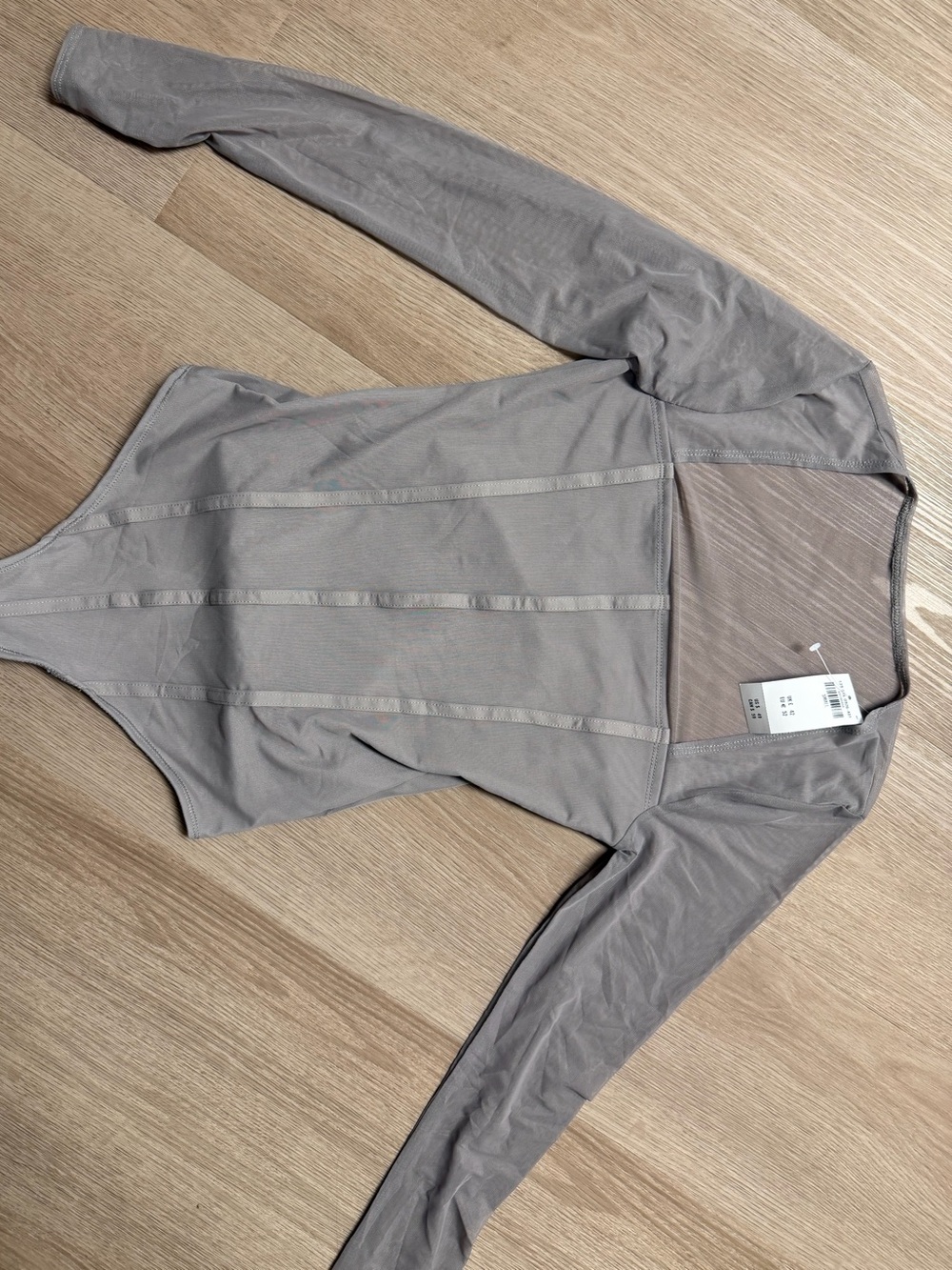 Abercrombie and fitch Long Sleeve Taupe Bodysuit